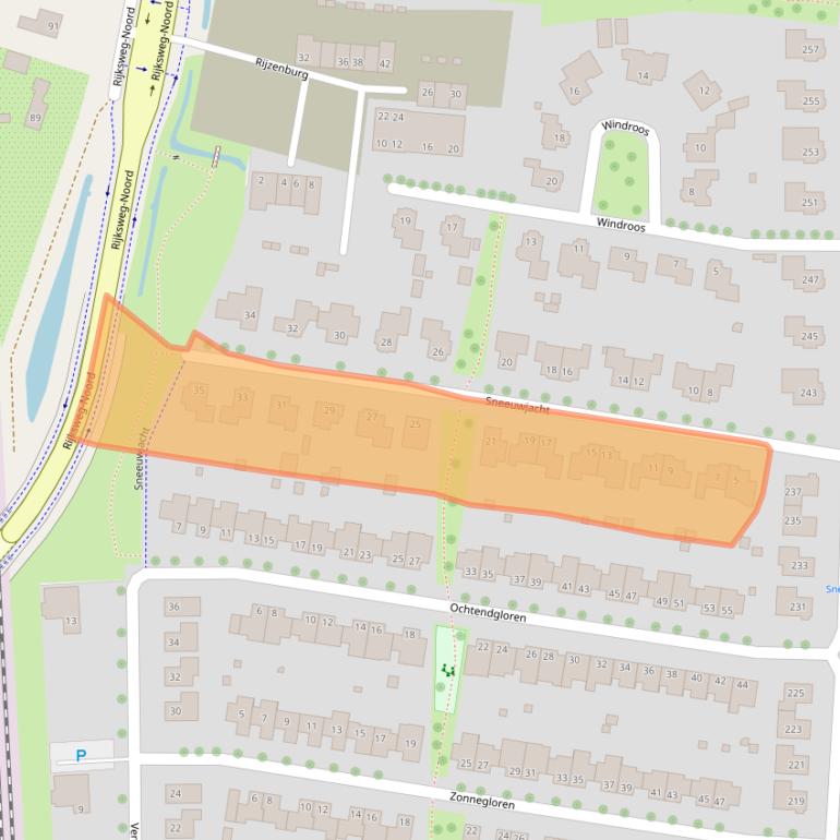 Kaart van postcodegebied 6661RN.