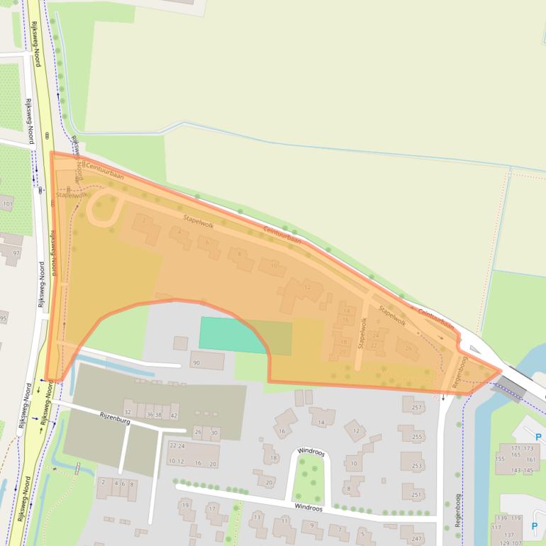 Kaart van postcodegebied 6661RS.