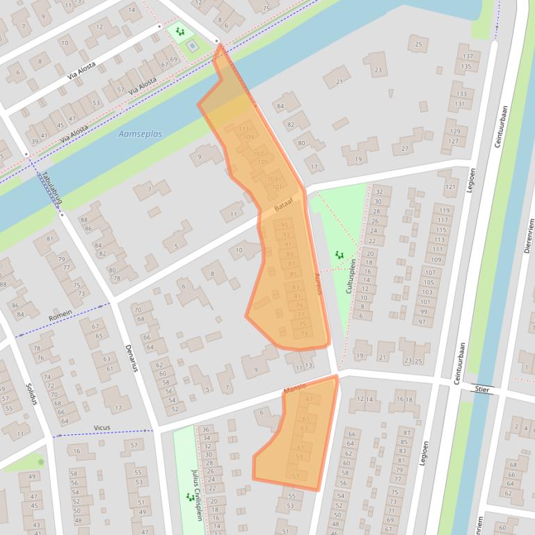 Kaart van postcodegebied 6661SG.