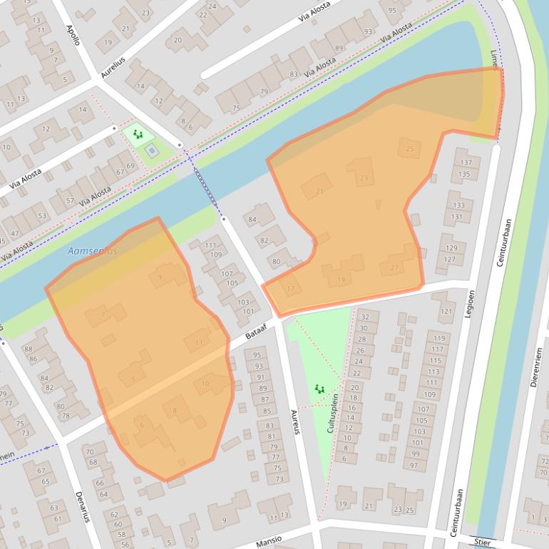 Kaart van postcodegebied 6661SL.