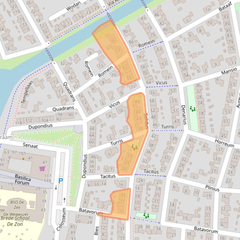 Kaart van postcodegebied 6661TB.