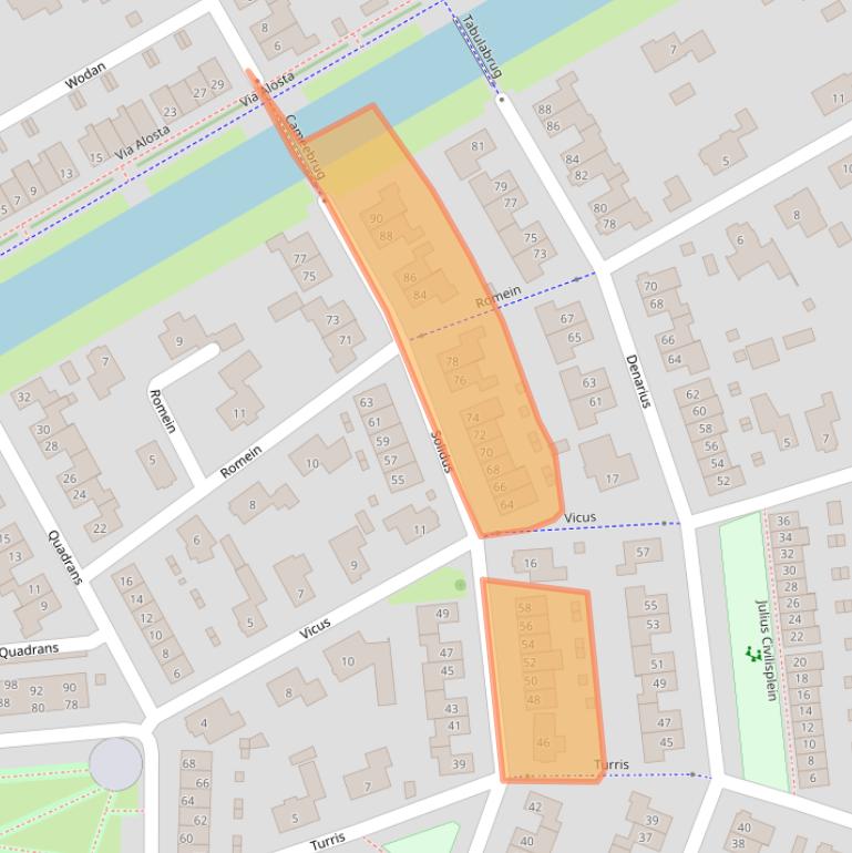 Kaart van postcodegebied 6661TD.
