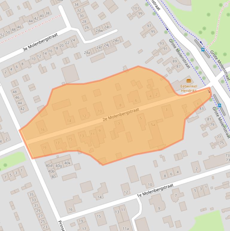 Kaart van postcodegebied 6661VL.