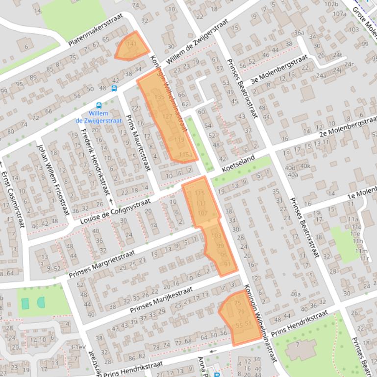 Kaart van postcodegebied 6661VW.