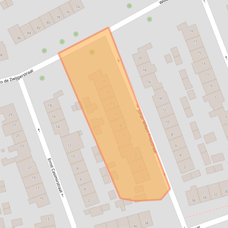 Kaart van postcodegebied 6661WL.