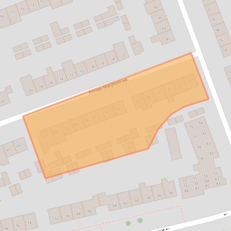 Kaart van postcodegebied 6661XD.