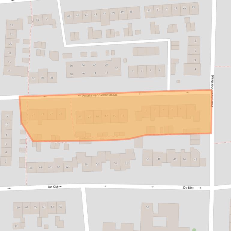 Kaart van postcodegebied 6661XX.