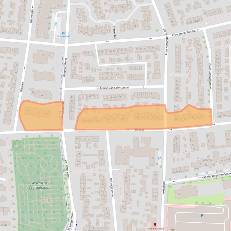 Kaart van postcodegebied 6661ZJ.
