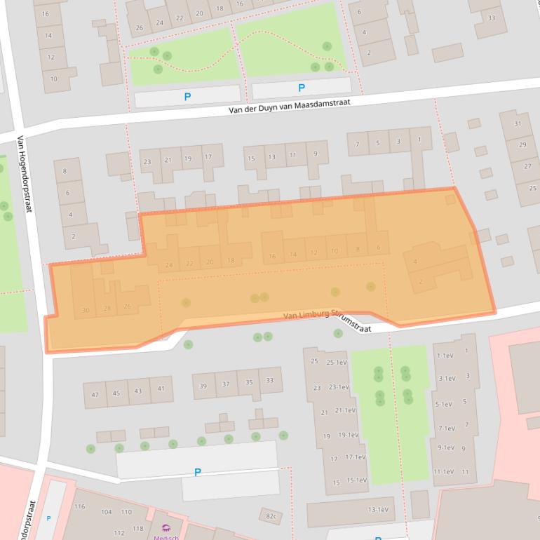Kaart van postcodegebied 6661ZM.