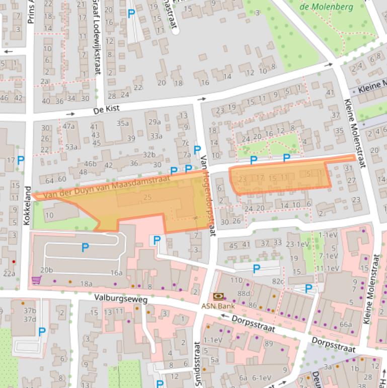 Kaart van postcodegebied 6661ZR.