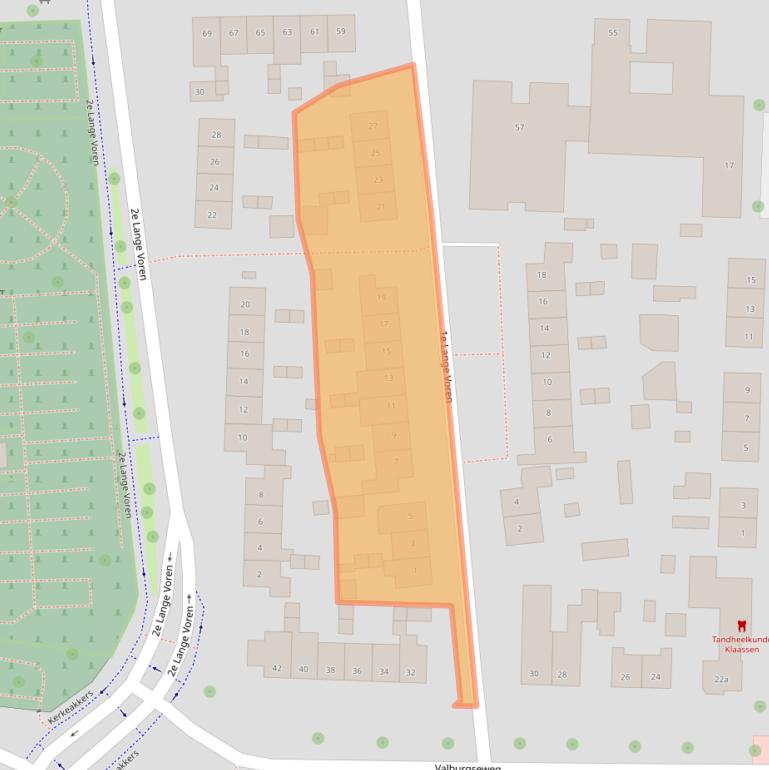 Kaart van postcodegebied 6661ZW.