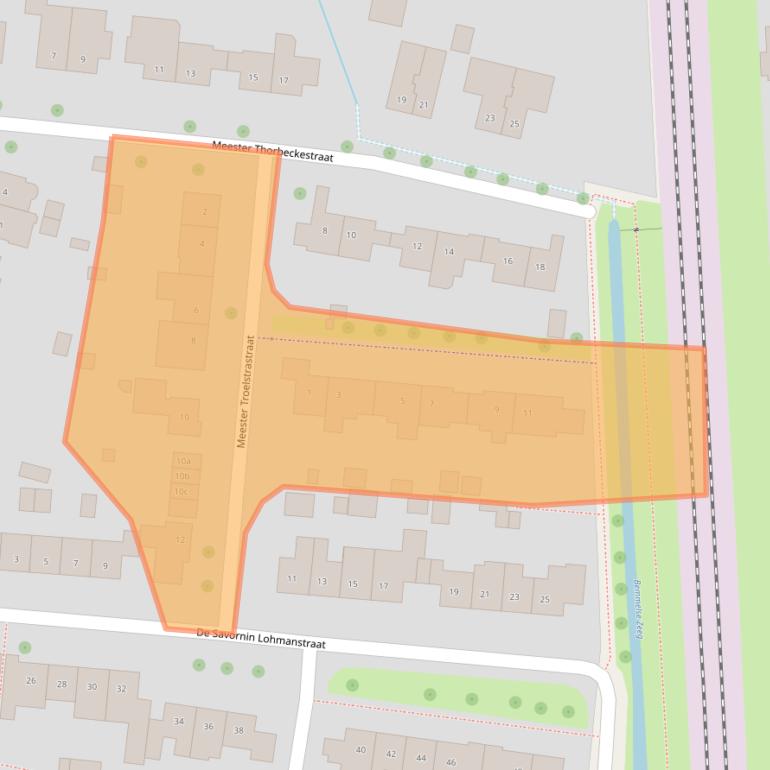 Kaart van postcodegebied 6662AD.