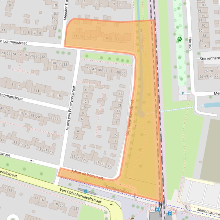 Kaart van postcodegebied 6662AG.