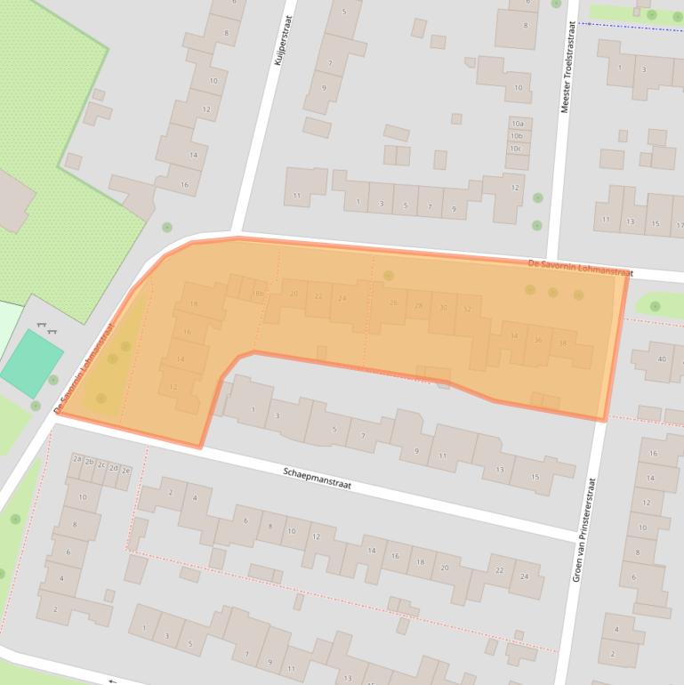 Kaart van postcodegebied 6662AJ.