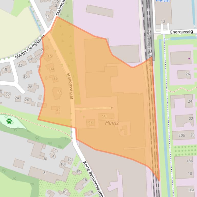 Kaart van postcodegebied 6662BC.