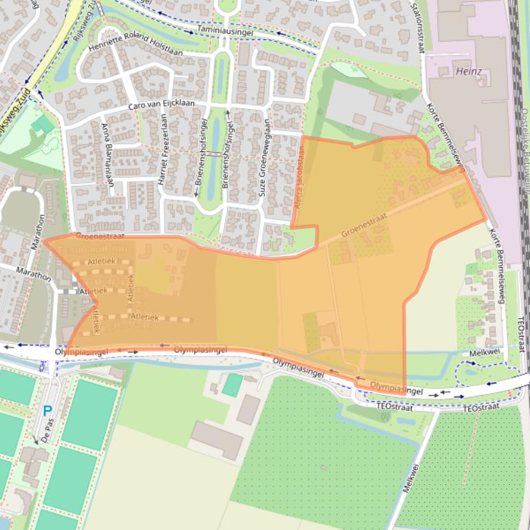 Kaart van postcodegebied 6662BG.