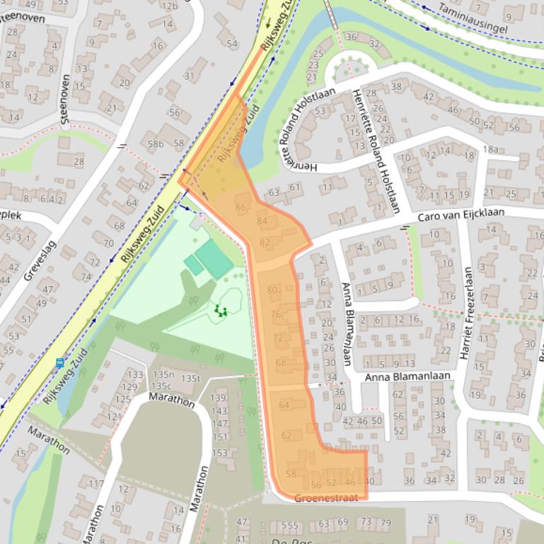 Kaart van postcodegebied 6662BJ.