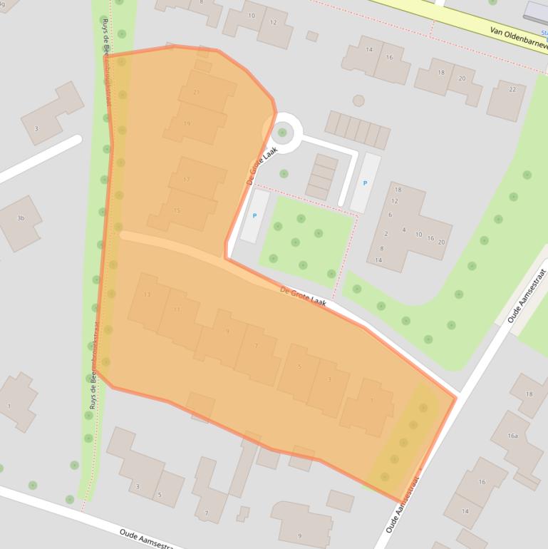 Kaart van postcodegebied 6662BM.