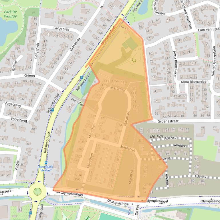 Kaart van postcodegebied 6662BZ.