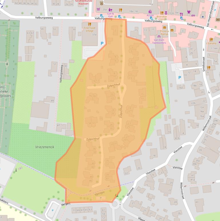 Kaart van postcodegebied 6662CC.