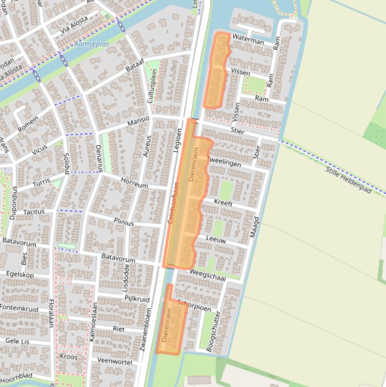 Kaart van postcodegebied 6662CJ.