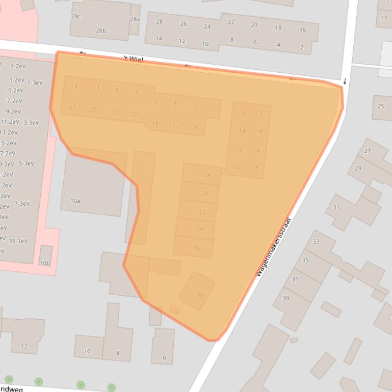 Kaart van postcodegebied 6662DB.