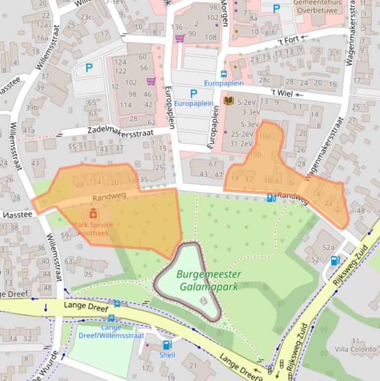 Kaart van postcodegebied 6662DC.