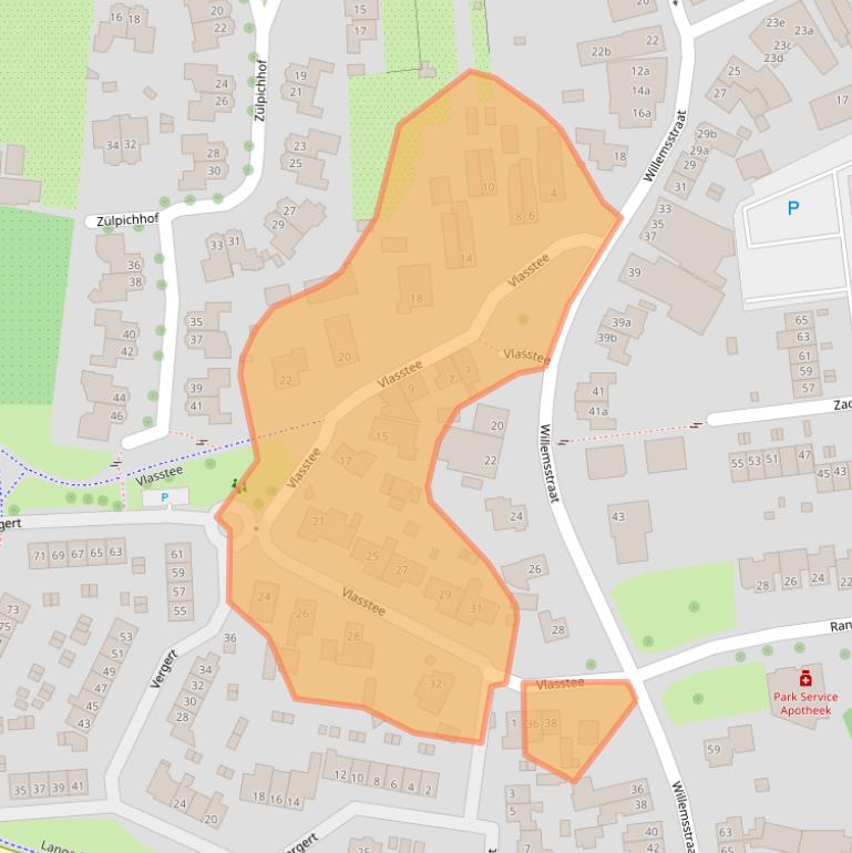 Kaart van postcodegebied 6662DP.