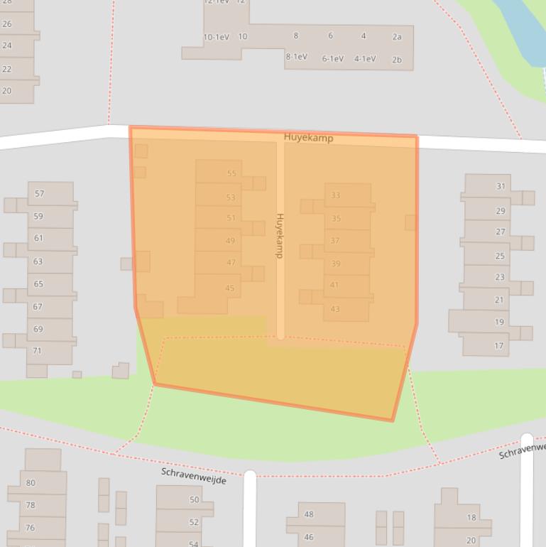 Kaart van postcodegebied 6662EK.