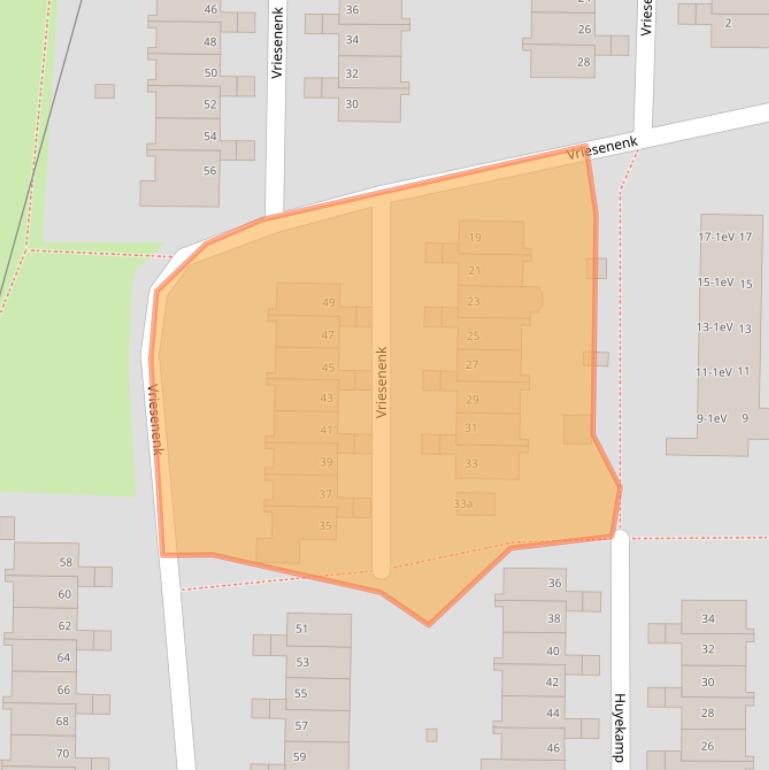 Kaart van postcodegebied 6662ER.