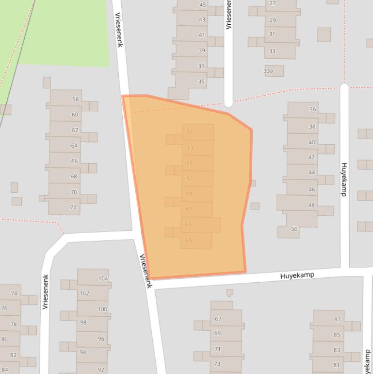 Kaart van postcodegebied 6662ES.