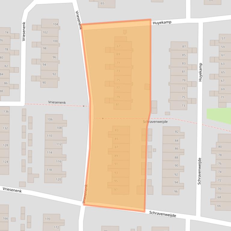 Kaart van postcodegebied 6662ET.