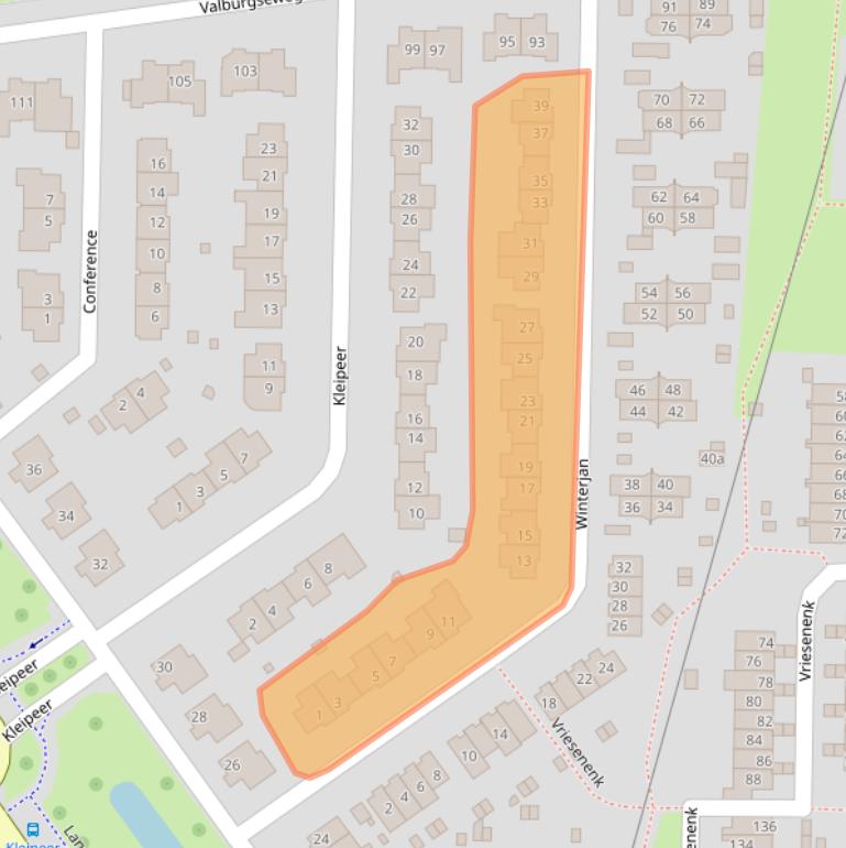 Kaart van postcodegebied 6662HB.