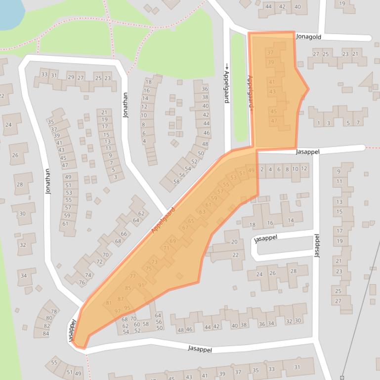 Kaart van postcodegebied 6662HL.