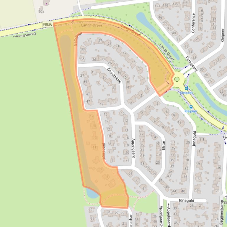 Kaart van postcodegebied 6662JA.