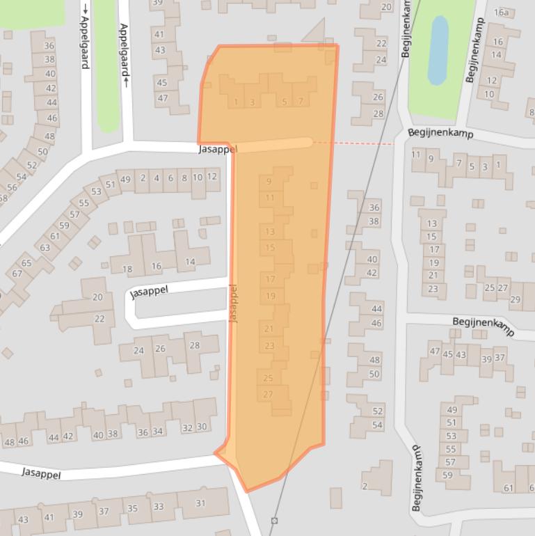 Kaart van postcodegebied 6662JC.