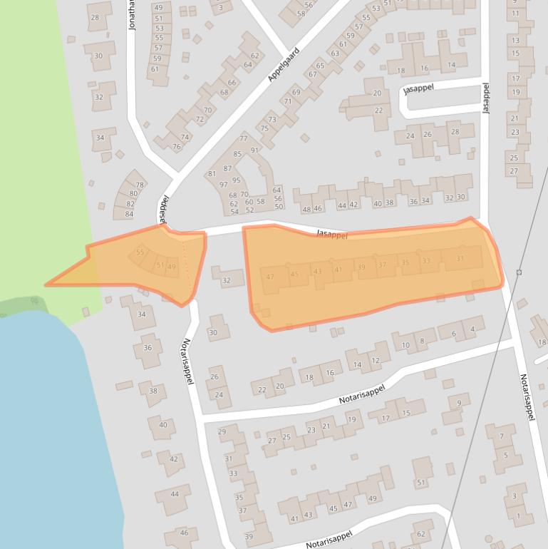 Kaart van postcodegebied 6662JD.