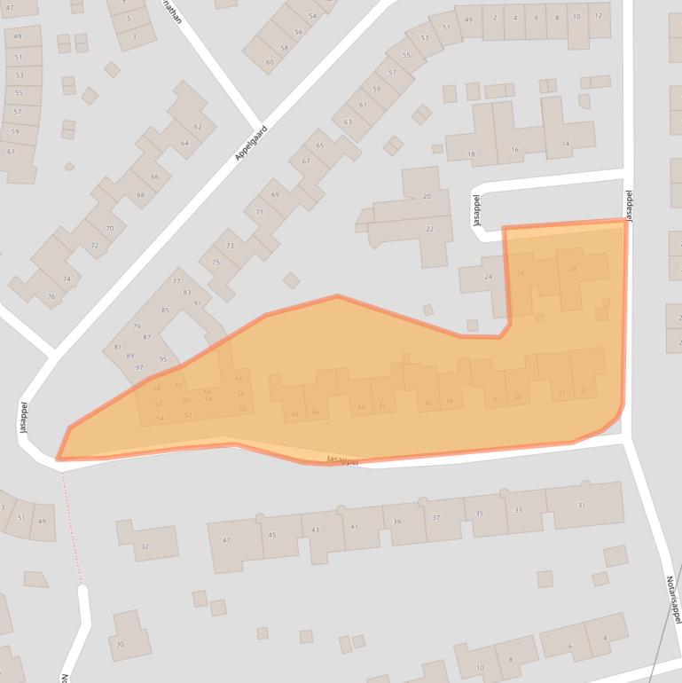 Kaart van postcodegebied 6662JG.