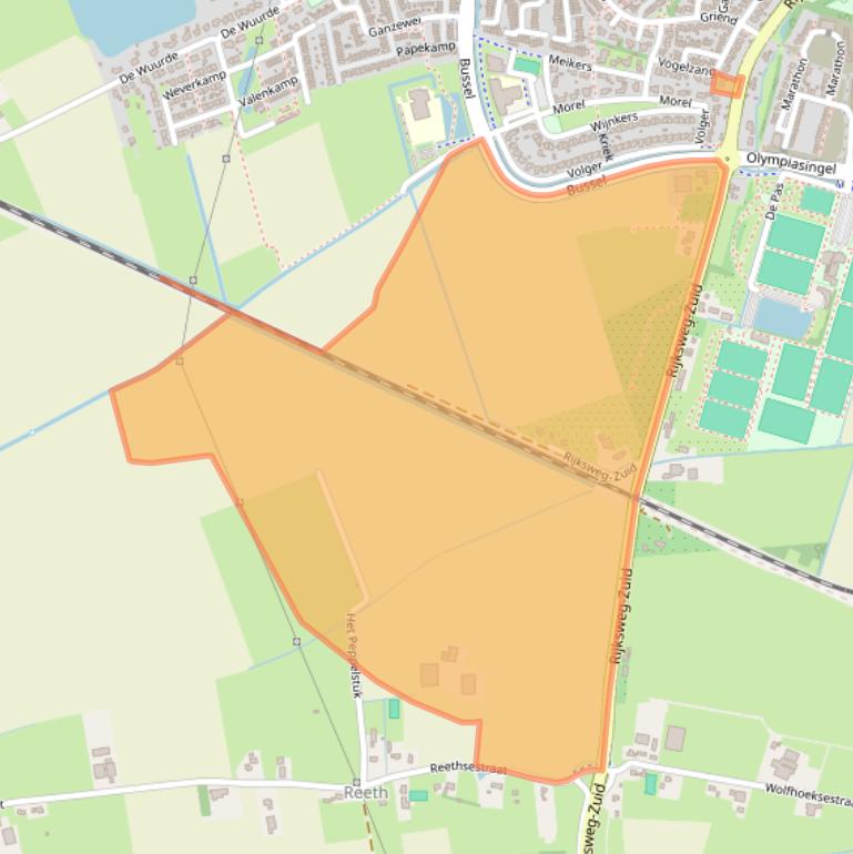 Kaart van postcodegebied 6662KH.