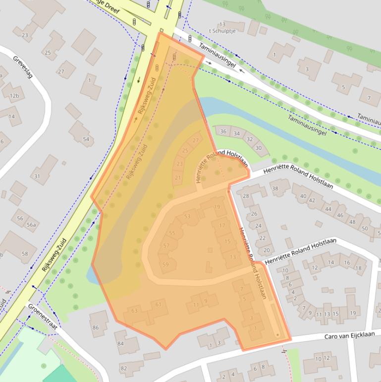 Kaart van postcodegebied 6662LA.