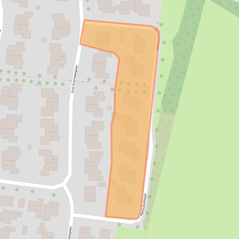 Kaart van postcodegebied 6662LX.