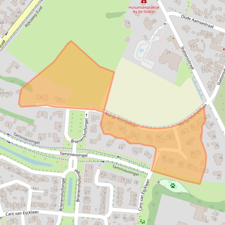 Kaart van postcodegebied 6662MB.