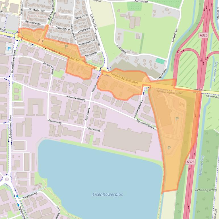 Kaart van postcodegebied 6662NK.