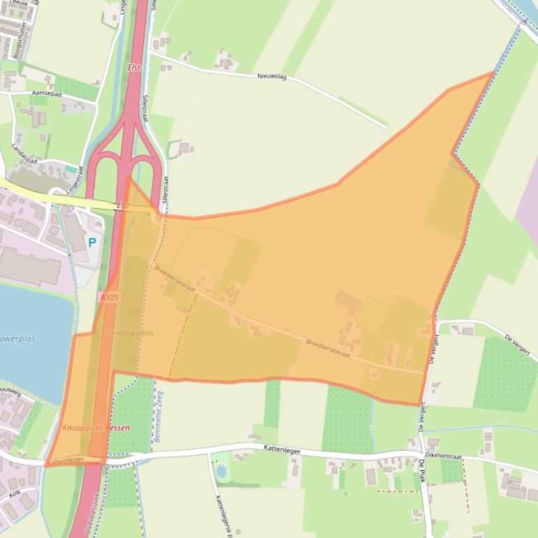 Kaart van postcodegebied 6662NP.