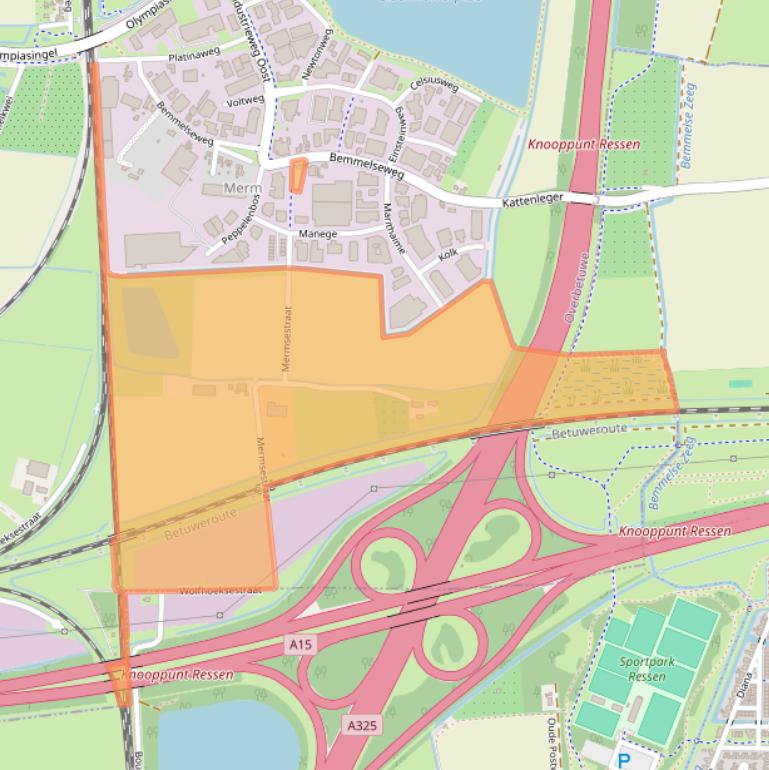 Kaart van postcodegebied 6662PG.