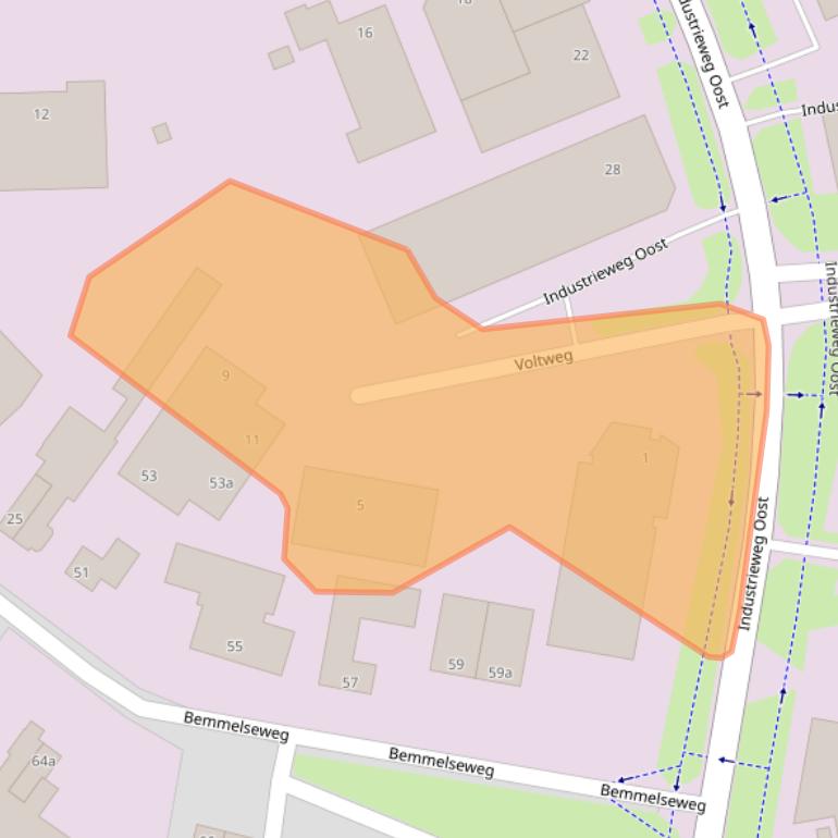 Kaart van postcodegebied 6662PT.