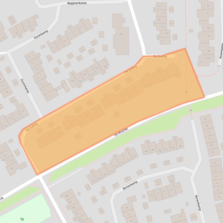 Kaart van postcodegebied 6662RC.