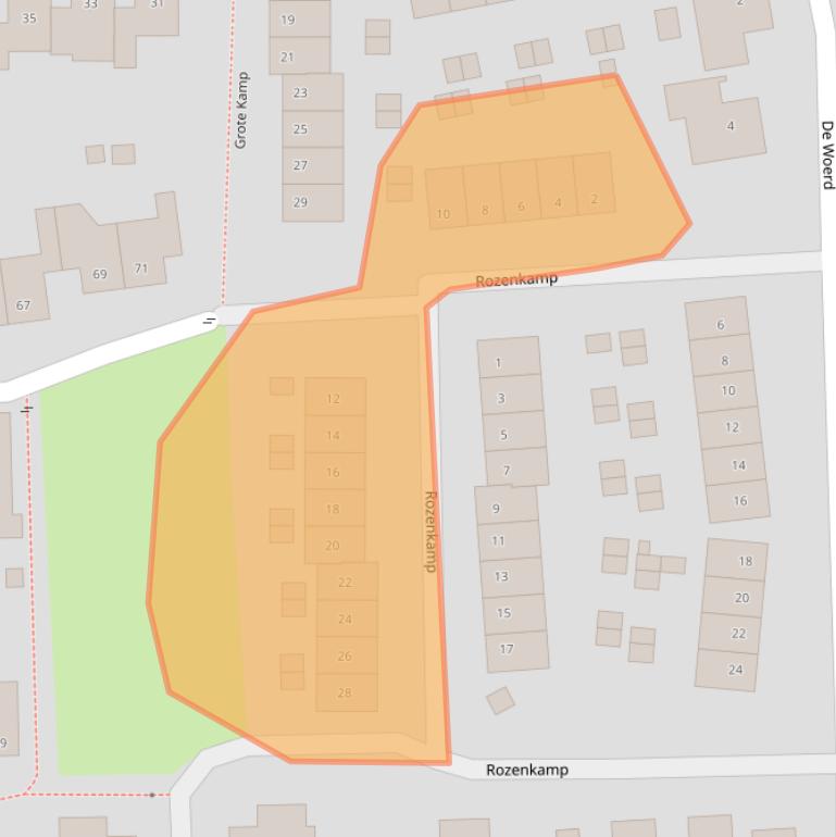 Kaart van postcodegebied 6662RM.