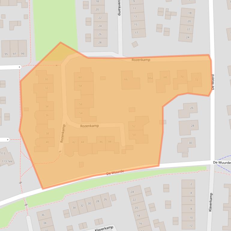 Kaart van postcodegebied 6662RN.