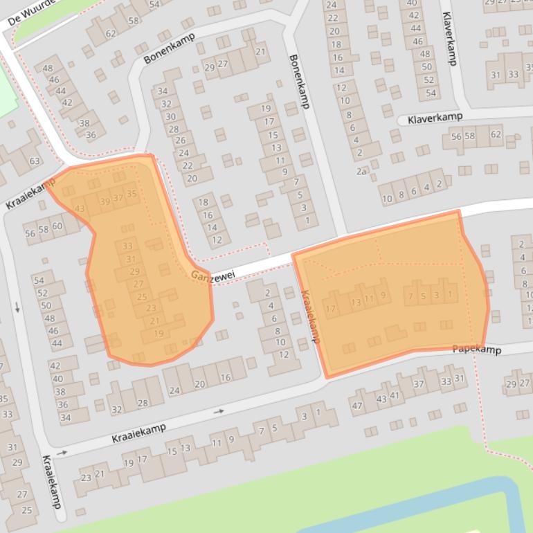 Kaart van postcodegebied 6662RR.